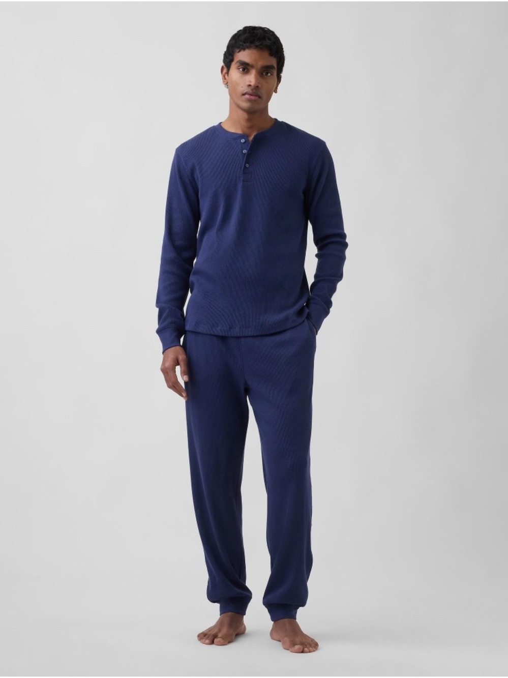 NWT Gap Men's Thermal Henley Loungewear Set